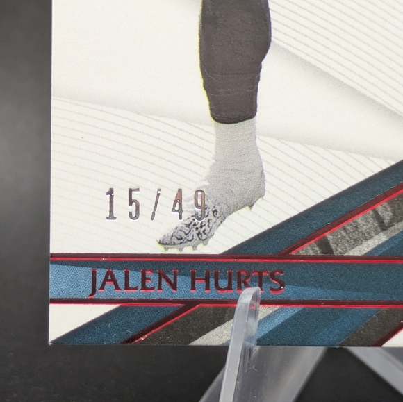 2021 Panini Limited Ruby Spotlight 15/49 Jalen Hurts #52 Philadelphia Eagles /49 - Picture 4 of 7